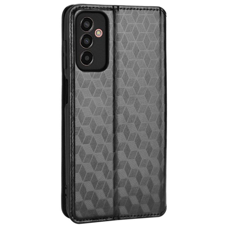 Folio Cover Samsung Galaxy M13 Custodia in pelle Cubi 3d