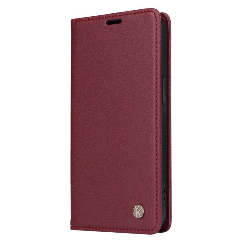 Folio Cover Samsung Galaxy M13 Custodia in pelle Yikatu