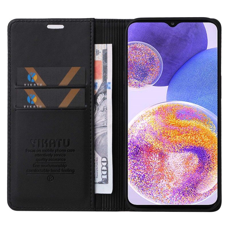 Folio Cover Samsung Galaxy M13 Custodia in pelle Yikatu