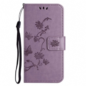 Folio Cover Samsung Galaxy M13 Fiori Strappy