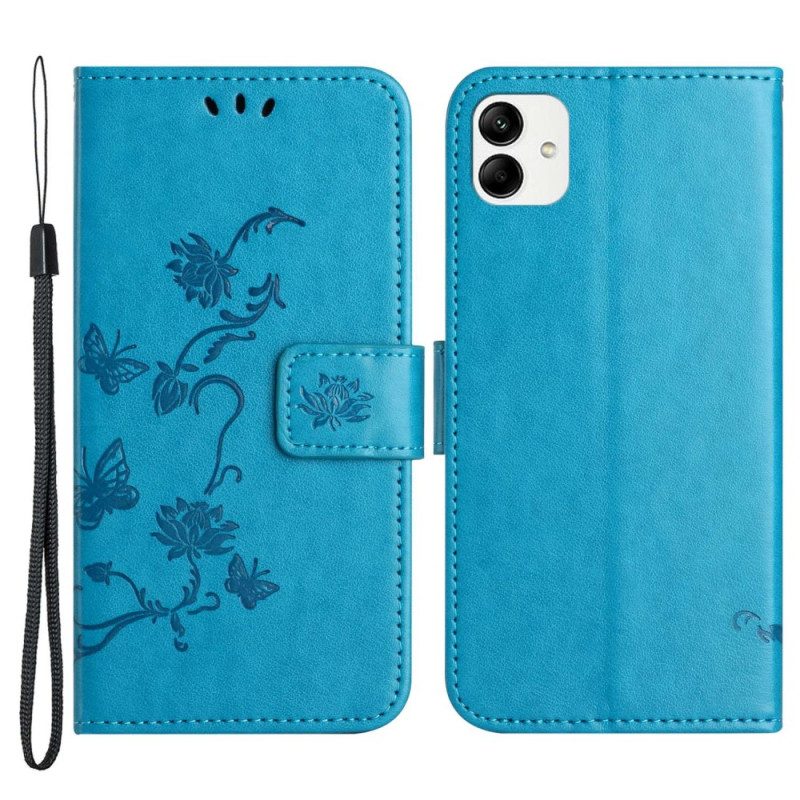 Folio Cover Samsung Galaxy M13 Fiori Strappy