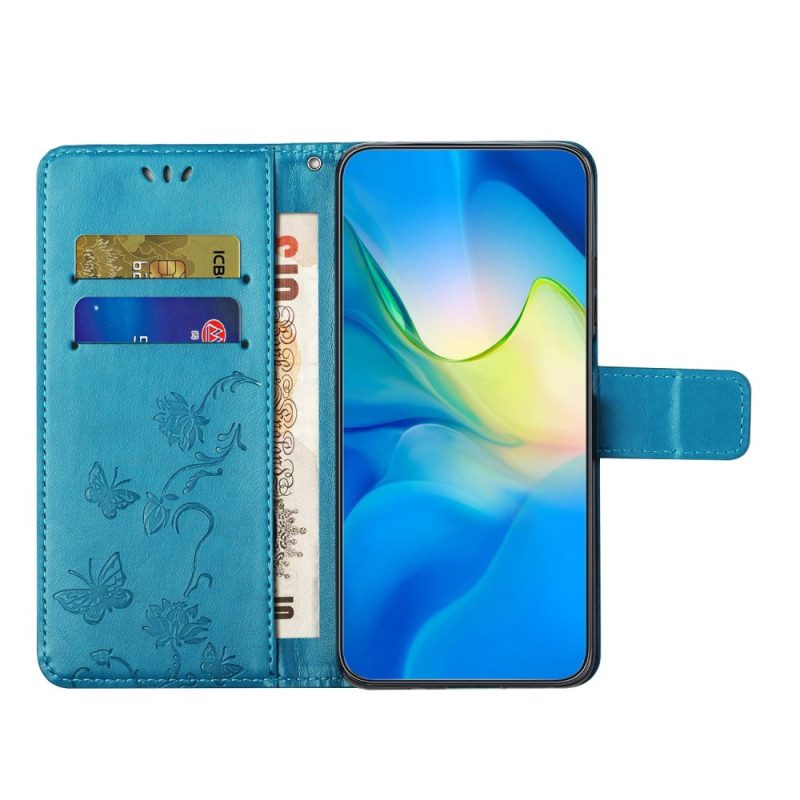 Folio Cover Samsung Galaxy M13 Fiori Strappy