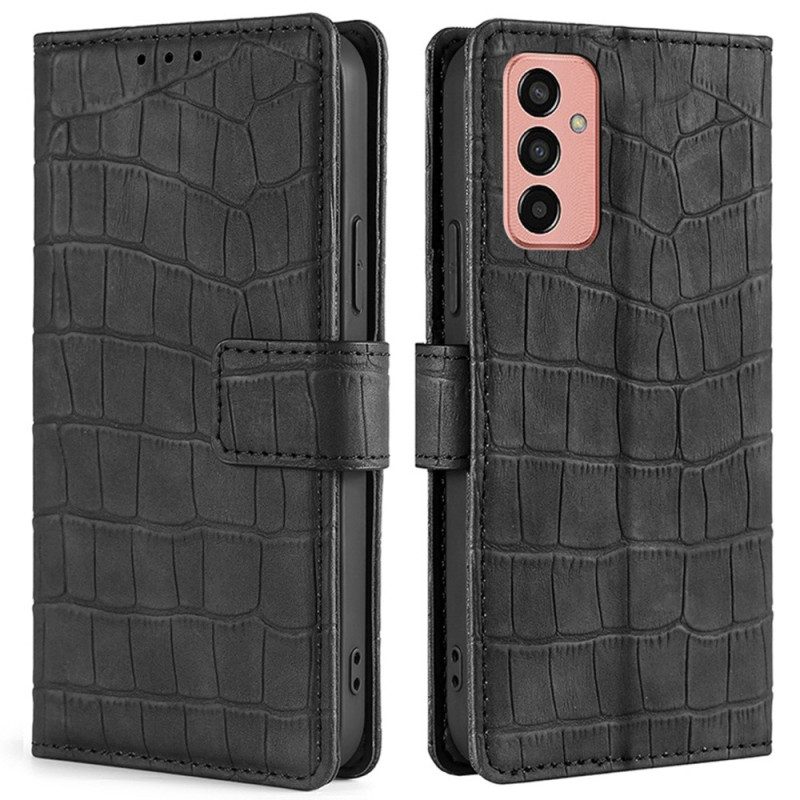 Folio Cover Samsung Galaxy M13 Stile Pelle Di Coccodrillo