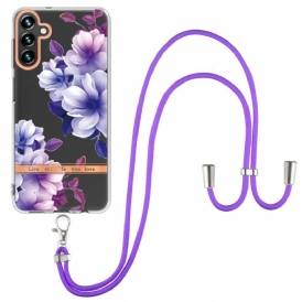 Cover Samsung Galaxy A54 5G Con Cordoncino Di Fiori