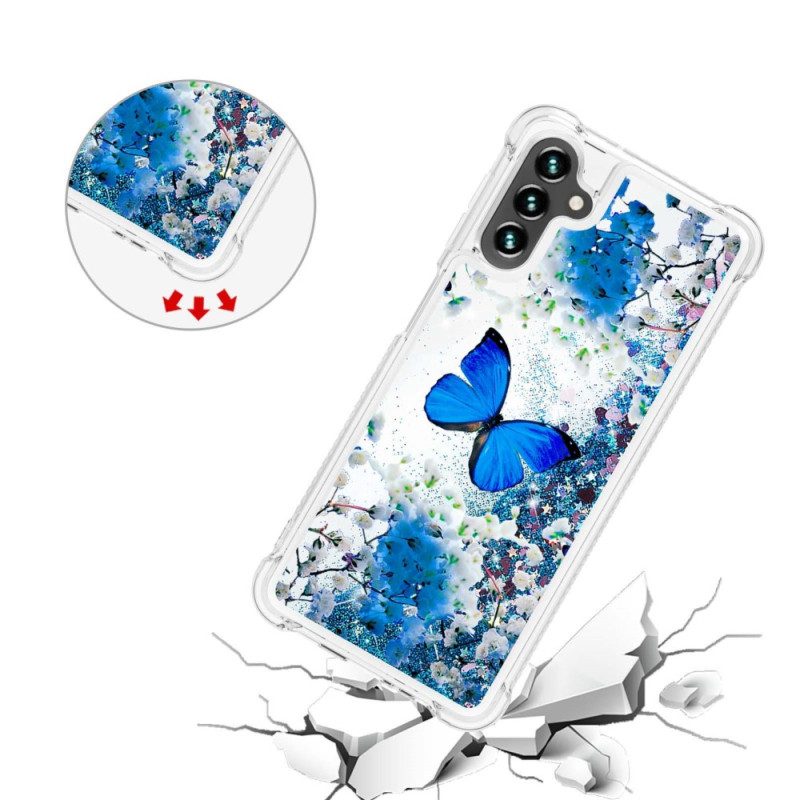 Cover Samsung Galaxy A54 5G Farfalle Di Paillettes