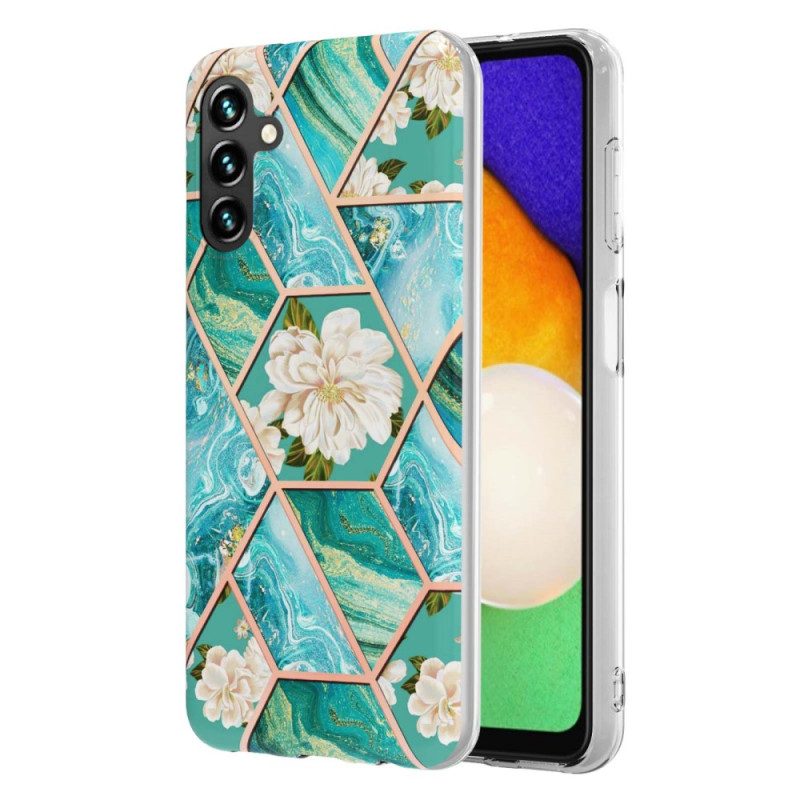 Cover Samsung Galaxy A54 5G Floreale Marmorizzato