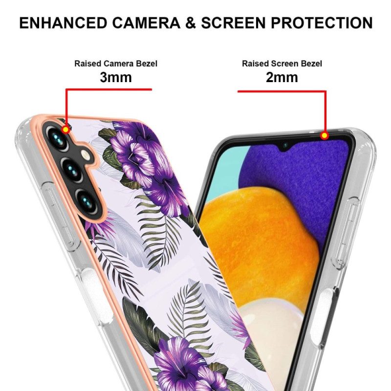 Cover Samsung Galaxy A54 5G Floreale Marmorizzato