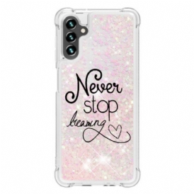 Cover Samsung Galaxy A54 5G Non Smettere Mai Di Paillettes