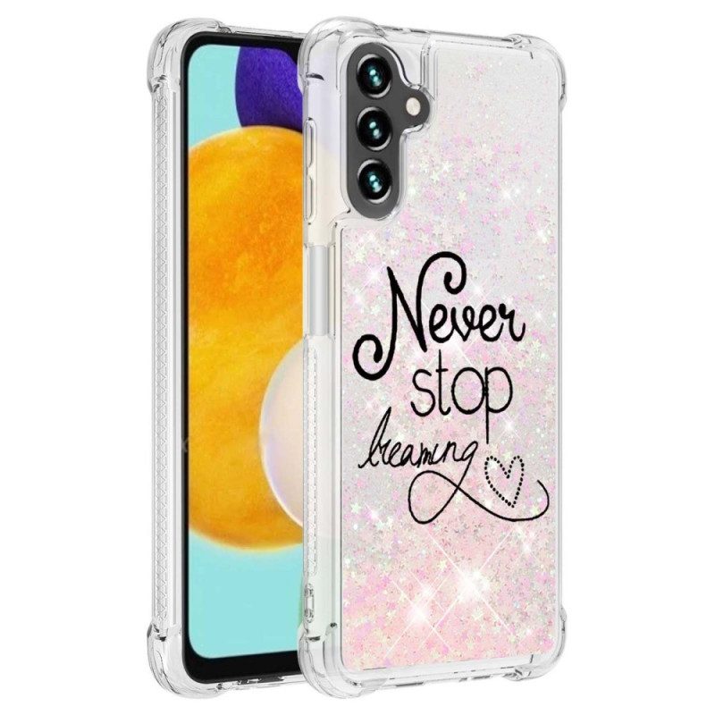 Cover Samsung Galaxy A54 5G Non Smettere Mai Di Paillettes