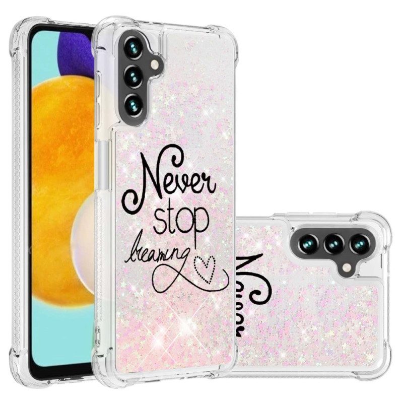 Cover Samsung Galaxy A54 5G Non Smettere Mai Di Paillettes