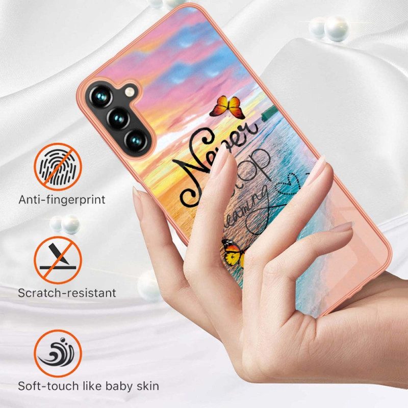 Cover Samsung Galaxy A54 5G Non Smettere Mai Di Sognare Le Farfalle