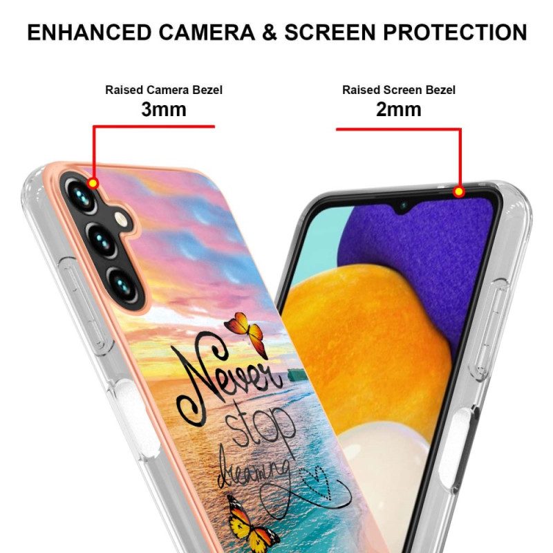 Cover Samsung Galaxy A54 5G Non Smettere Mai Di Sognare Le Farfalle