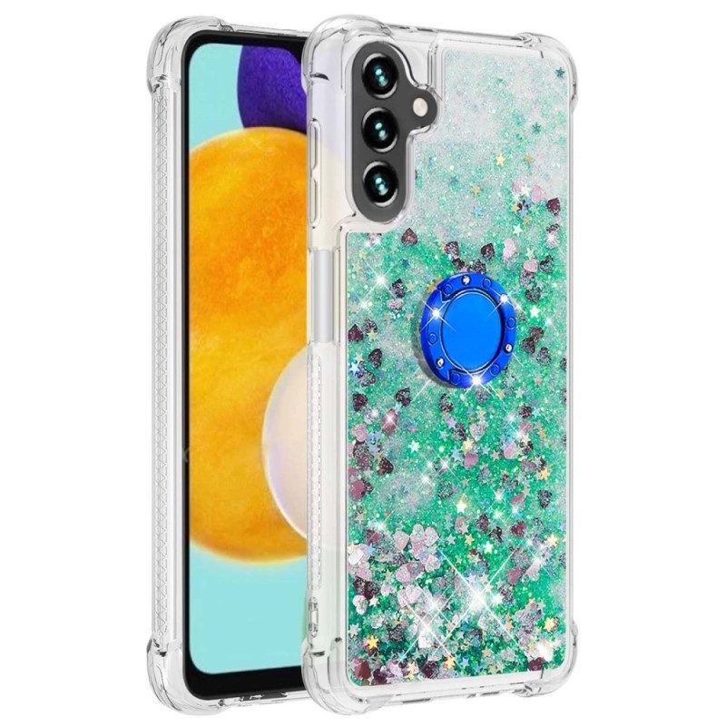 Cover Samsung Galaxy A54 5G Paillettes Con Supporto Ad Anello