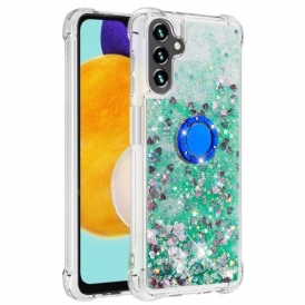 Cover Samsung Galaxy A54 5G Paillettes Con Supporto Ad Anello