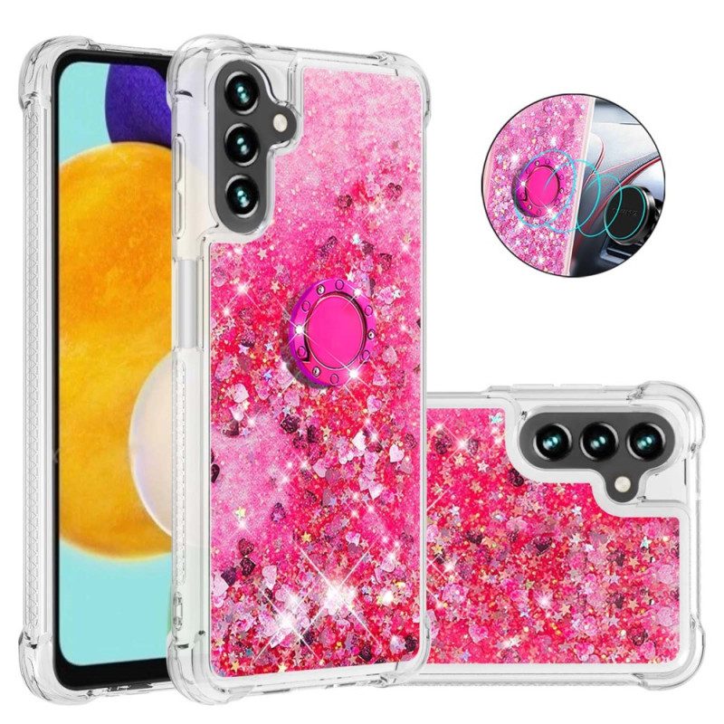 Cover Samsung Galaxy A54 5G Paillettes Con Supporto Ad Anello