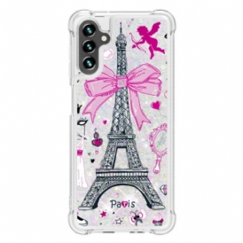 Cover Samsung Galaxy A54 5G Paillettes Torre Eiffel