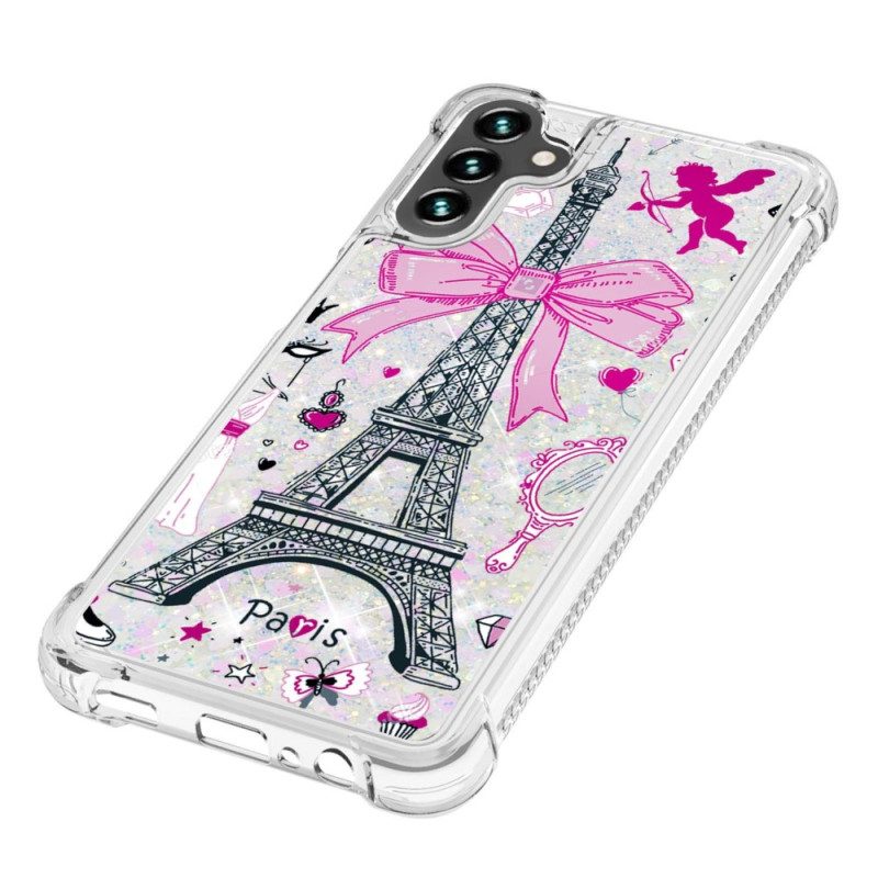 Cover Samsung Galaxy A54 5G Paillettes Torre Eiffel