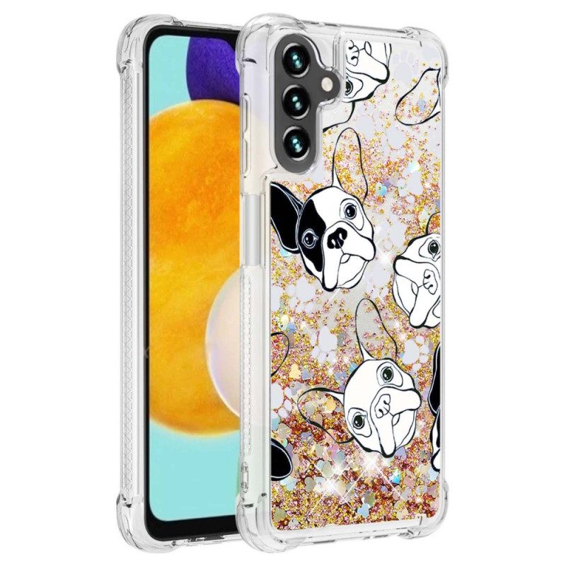 Cover Samsung Galaxy A54 5G Signor Cane Paillettes