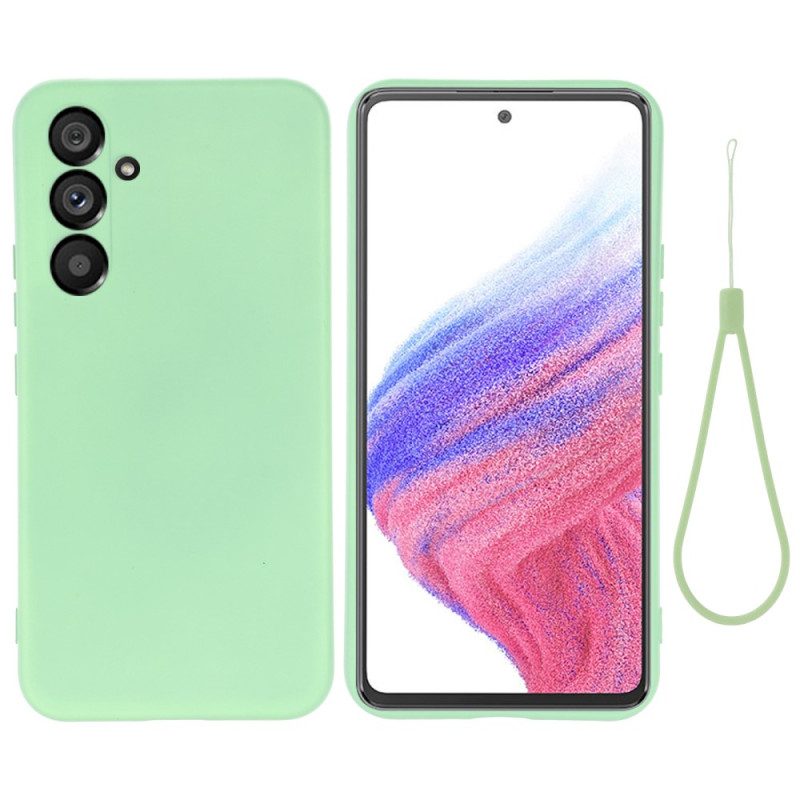 Cover Samsung Galaxy A54 5G Silicone Liquido Con Cordino