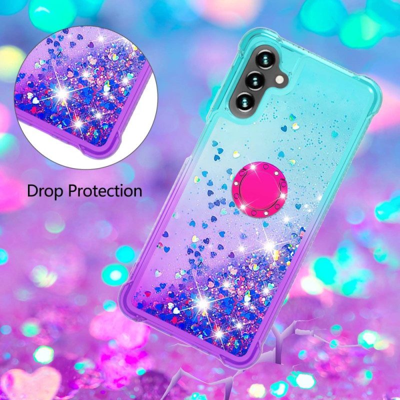 Cover Samsung Galaxy A54 5G Staffa Ad Anello Glitterata