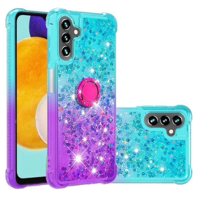 Cover Samsung Galaxy A54 5G Staffa Ad Anello Glitterata