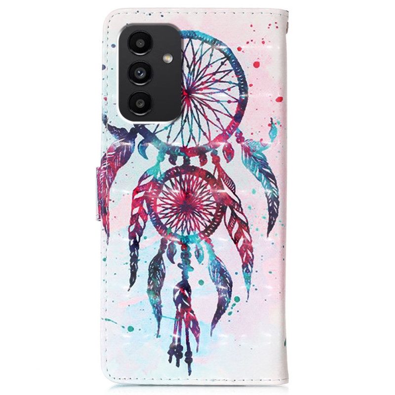 Custodia in pelle Samsung Galaxy A54 5G Acchiappasogni Con Cordino