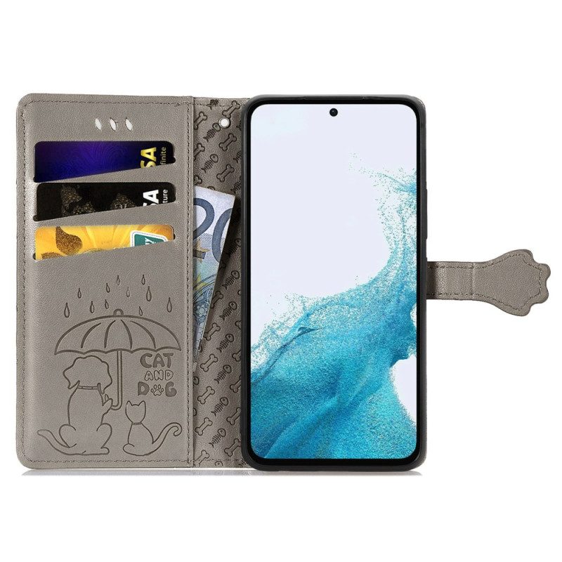 Custodia in pelle Samsung Galaxy A54 5G Animali Perizoma