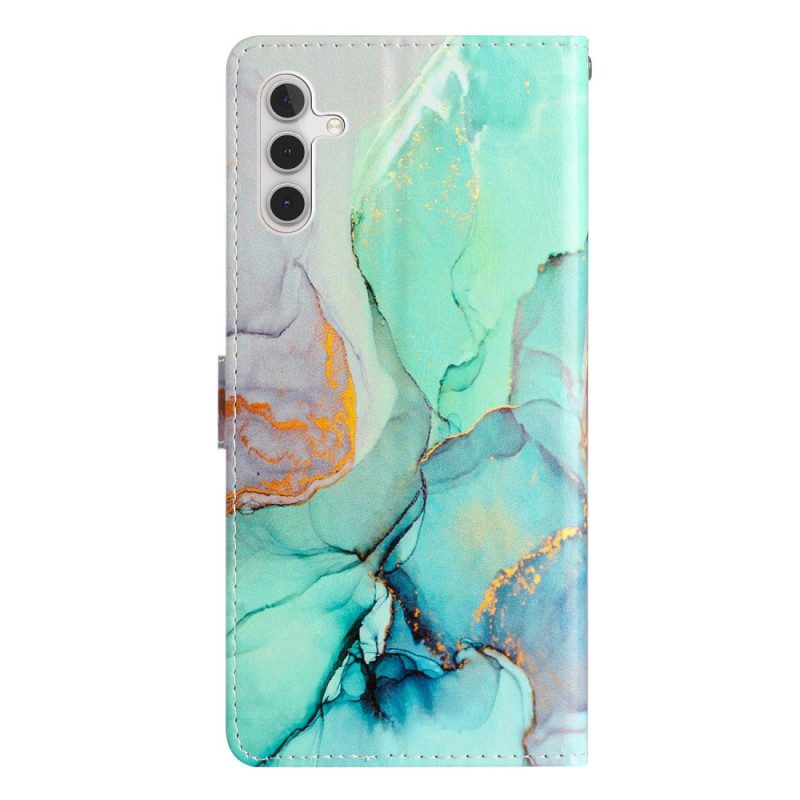 Custodia in pelle Samsung Galaxy A54 5G Cinturino Marmorizzato