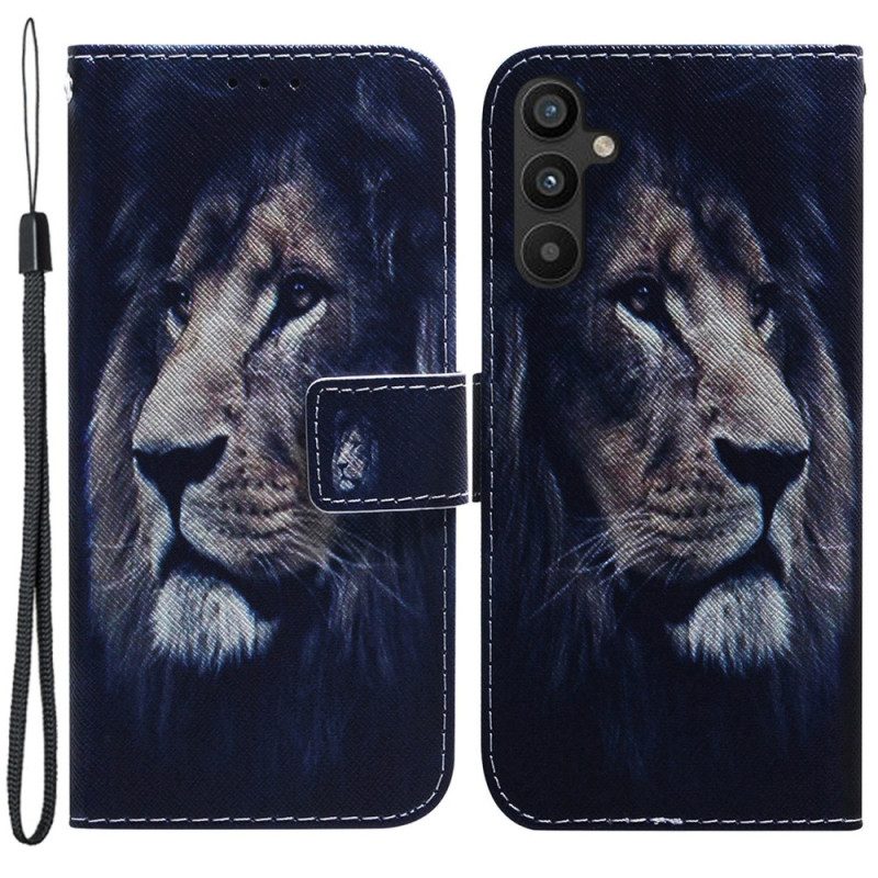 Custodia in pelle Samsung Galaxy A54 5G Leone