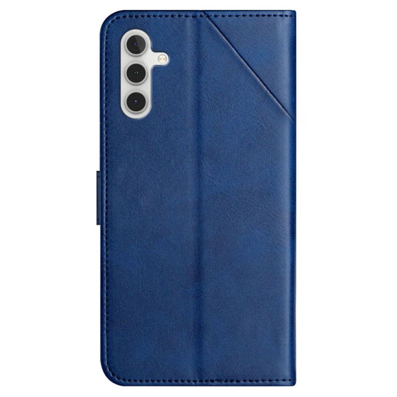 Custodia in pelle Samsung Galaxy A54 5G Linee In Pelle Stile