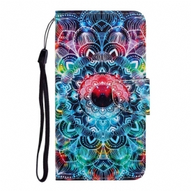 Custodia in pelle Samsung Galaxy A54 5G Mandala Strappy