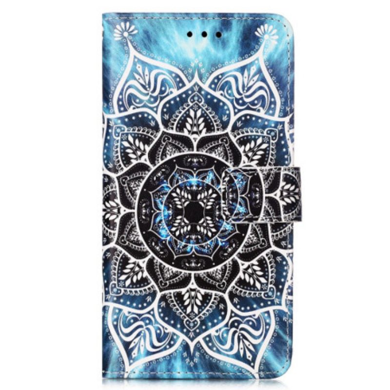 Custodia in pelle Samsung Galaxy A54 5G Mandala Strappy