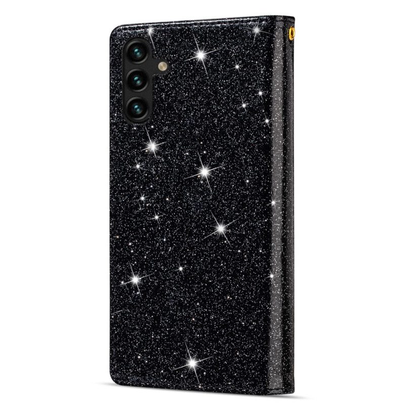 Custodia in pelle Samsung Galaxy A54 5G Portafoglio Portafoglio Con Paillettes