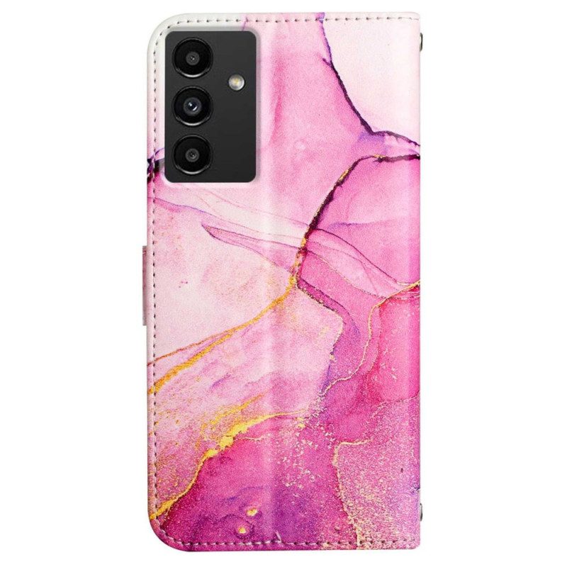 Custodia in pelle Samsung Galaxy A54 5G Striscia Di Marmo