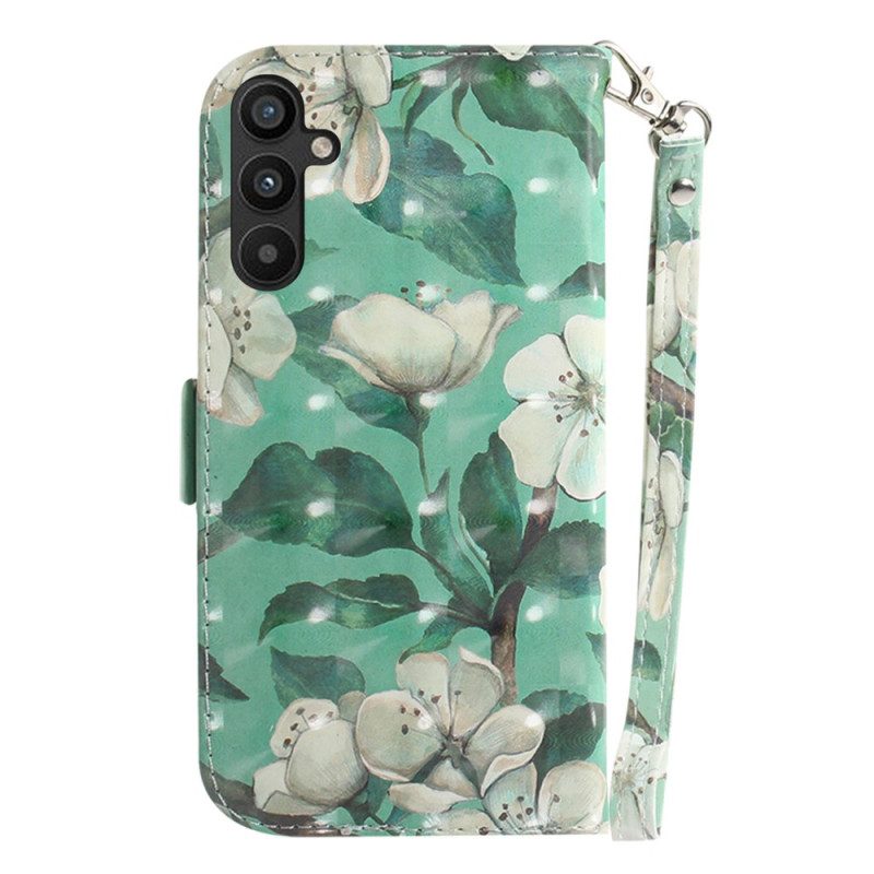 Custodia in pelle Samsung Galaxy A54 5G Templi Strappy