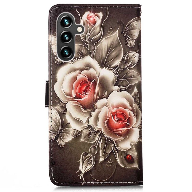 Folio Cover Samsung Galaxy A54 5G Cinturino Rose