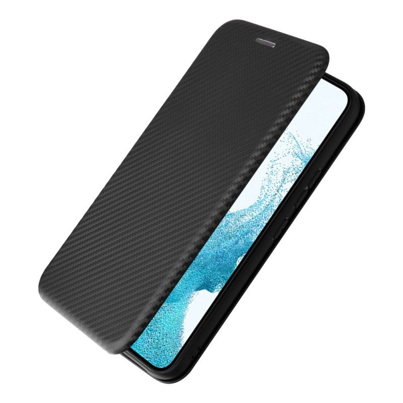 Folio Cover Samsung Galaxy A54 5G Custodia in pelle Fibra Di Carbonio Colorata