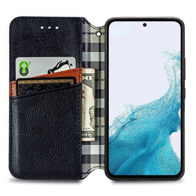 Folio Cover Samsung Galaxy A54 5G Custodia in pelle Modello 3d D'epoca