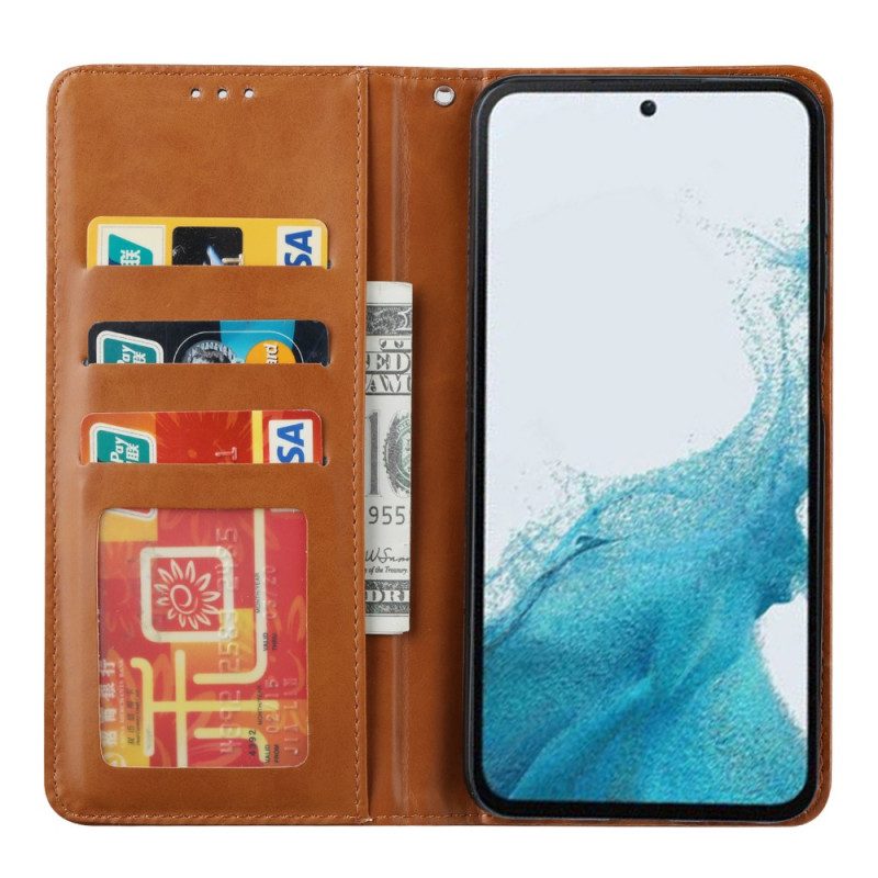 Folio Cover Samsung Galaxy A54 5G Custodia in pelle Portacarte In Ecopelle