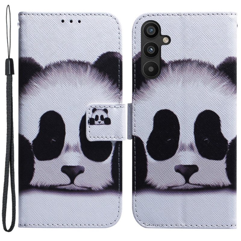 Folio Cover Samsung Galaxy A54 5G Lanyard Panda Ventaglio