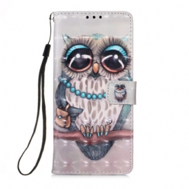 Folio Cover Samsung Galaxy A54 5G Miss Owl Con Cordino