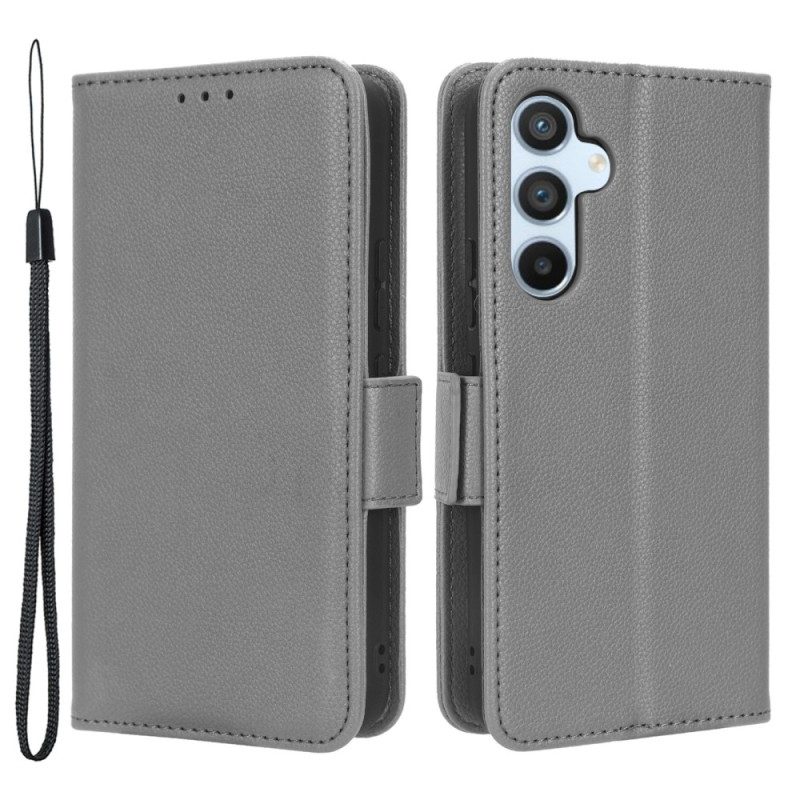 Folio Cover Samsung Galaxy A54 5G Stile In Pelle Con Cinturino