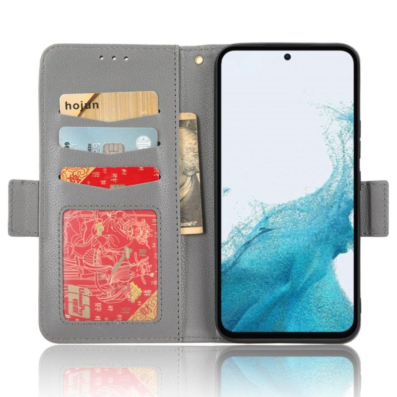 Folio Cover Samsung Galaxy A54 5G Stile In Pelle Con Cinturino