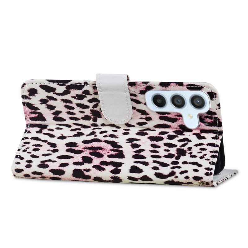 Folio Cover Samsung Galaxy A54 5G Strappy Stile Leopardo