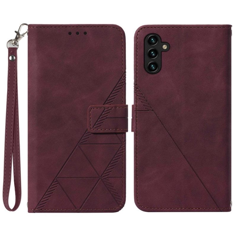 Folio Cover Samsung Galaxy A54 5G Triangoli Di Cinturino