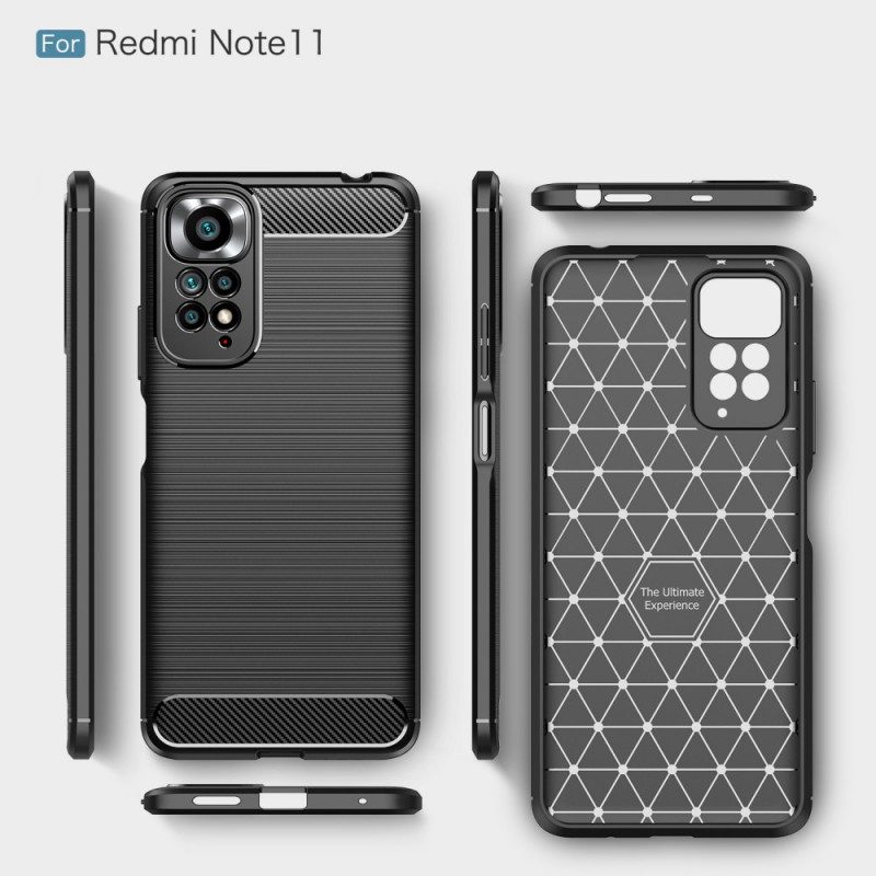 Cover Xiaomi Redmi Note 11 / 11S Fibra Di Carbonio Spazzolata