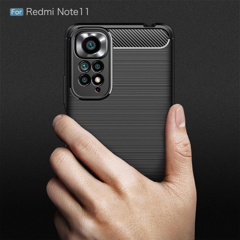 Cover Xiaomi Redmi Note 11 / 11S Fibra Di Carbonio Spazzolata