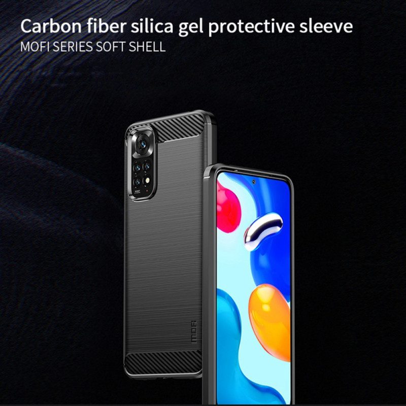 Cover Xiaomi Redmi Note 11 / 11S Fibra Di Carbonio Spazzolata Mofi