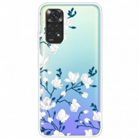 Cover Xiaomi Redmi Note 11 / 11S Fiori Bianchi