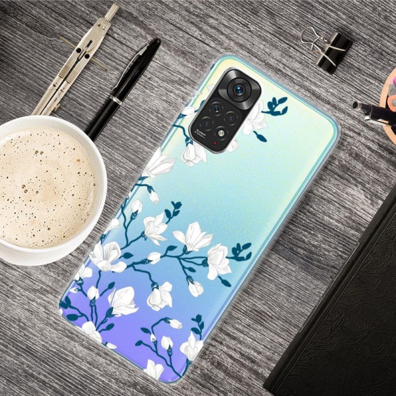 Cover Xiaomi Redmi Note 11 / 11S Fiori Bianchi